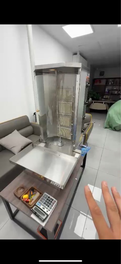 Донерный аппарат на природном газе с нижним электромотором