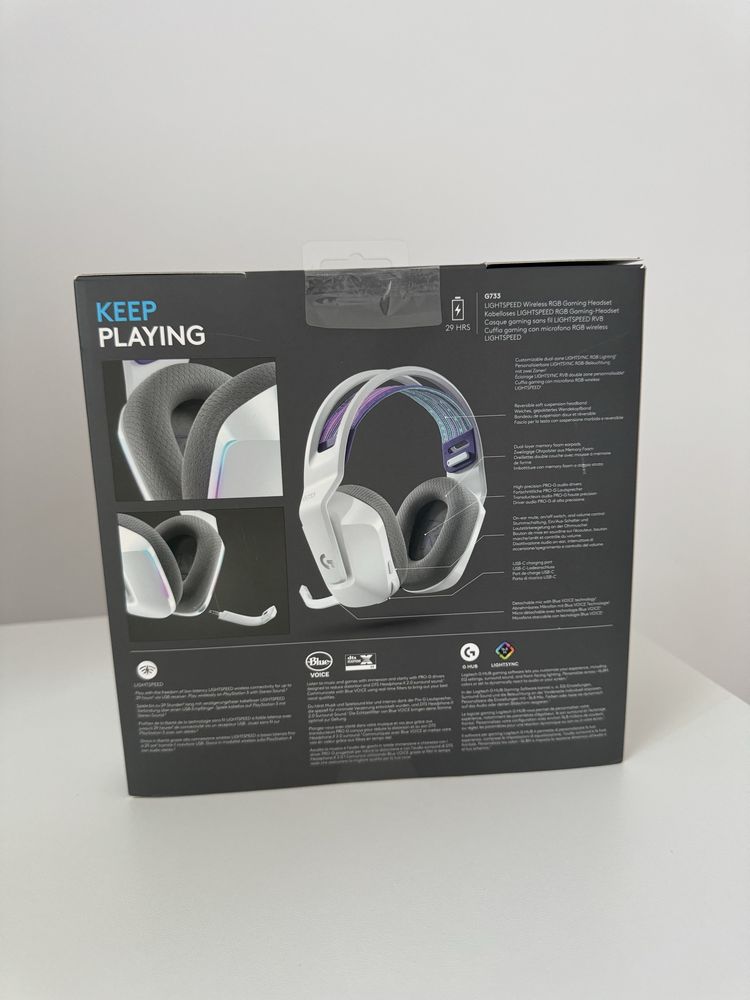Игровые наушники Logitech G733 LightSpeed белый