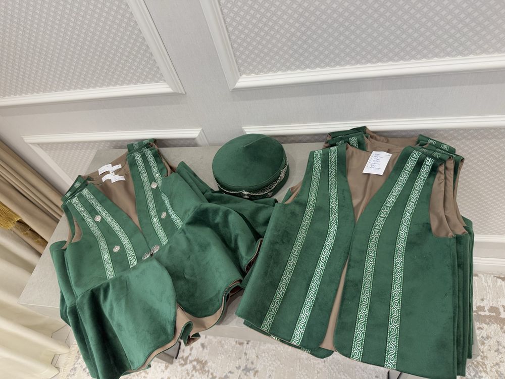 Детский этно шапан, этно жилетки