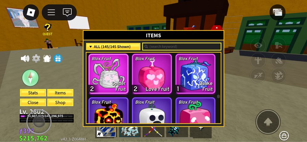 Фрукты в игре BloxFruit
