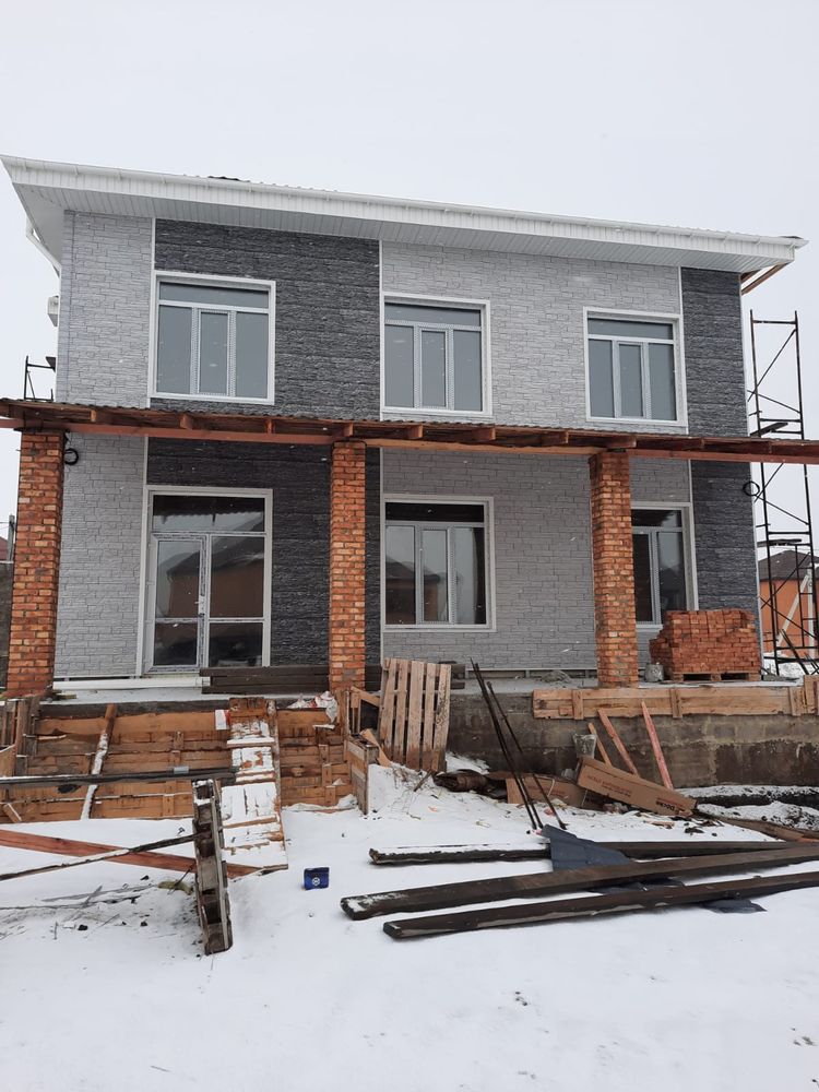 Фасадные панели, сайдинг под кирпич, сайдинг виниловый, металический.