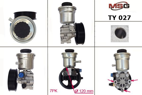 Насос ГУР Hilux 05- Hilux3 08- Land Cruiser 02-10 prado 150