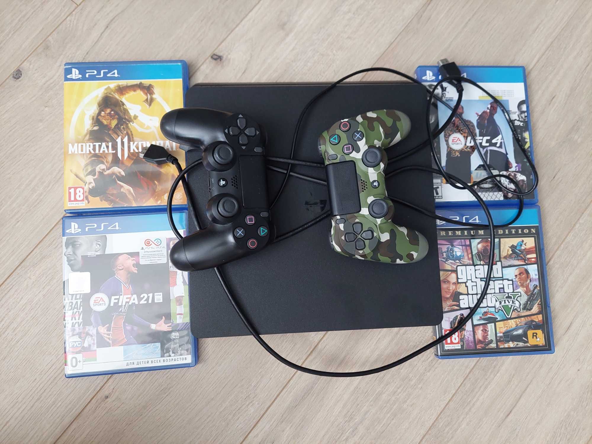 Продам Playstation 4 Slim на 512 GB в отличном состоянии