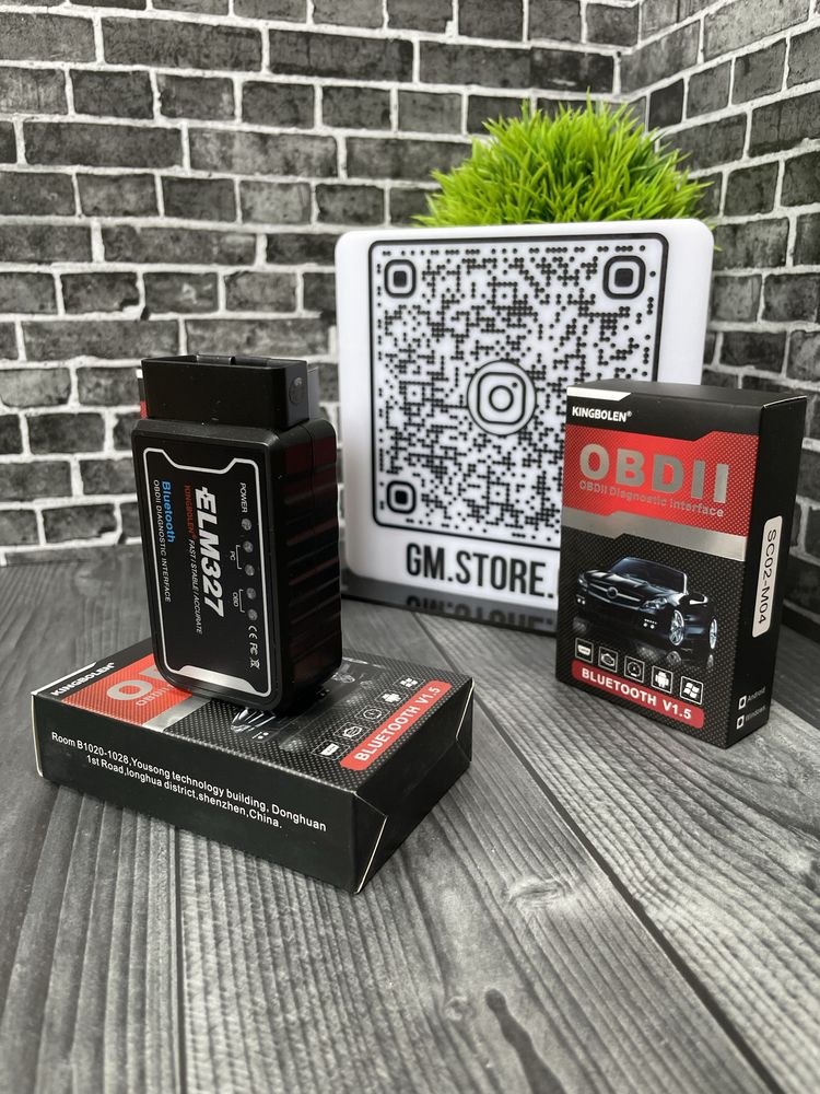 Диагностический сканер OBD2 "Kingbolen" ELM327 V1.5