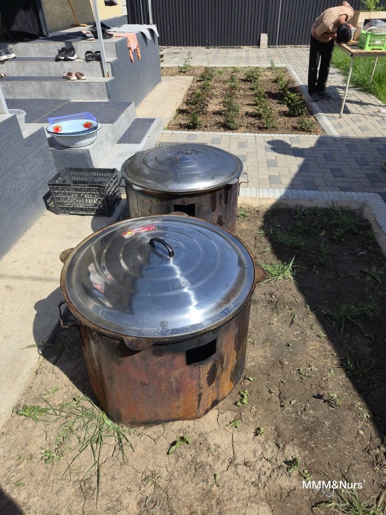 Аренда палатаки шатры с газоном и посудой (қазан, титан, баннер арка)