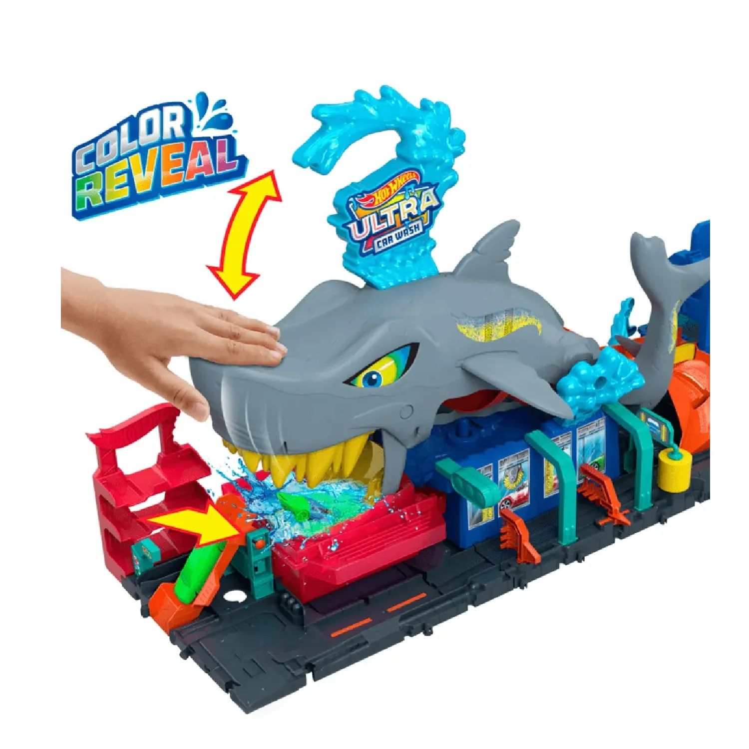 Hot wheels автомойка с акулой, хот вилс