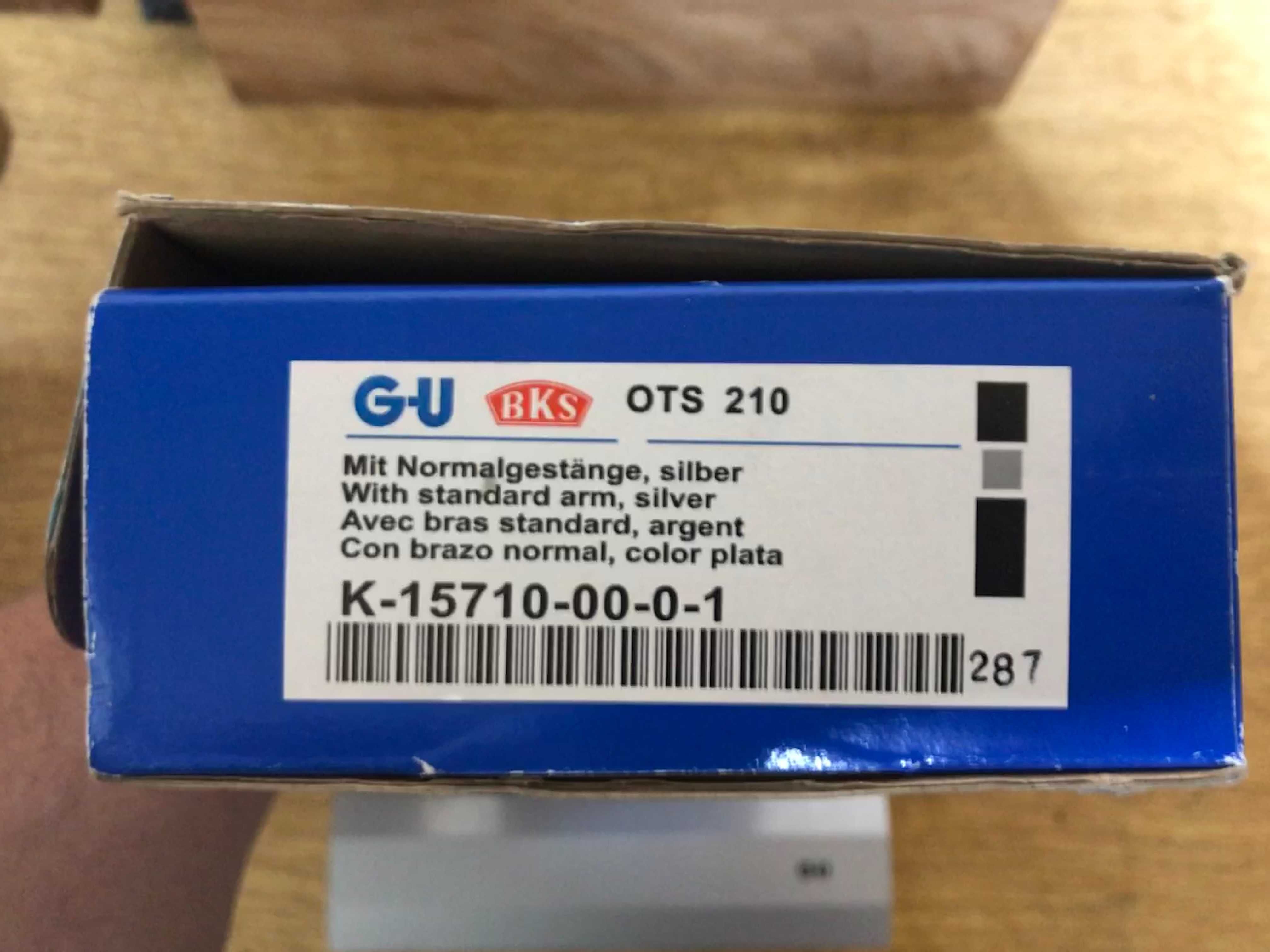 Дверной доводчик GU BKS OTS 210, стандартная тяга (серый) до 80 кг