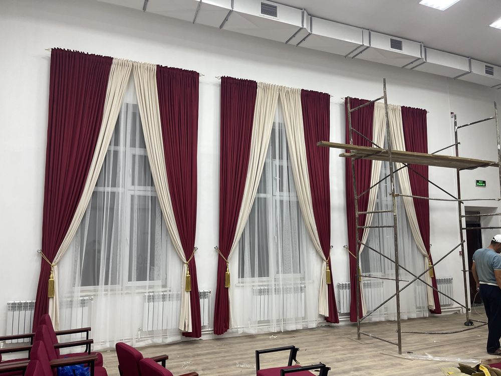 Установка карнизов, жалюзи