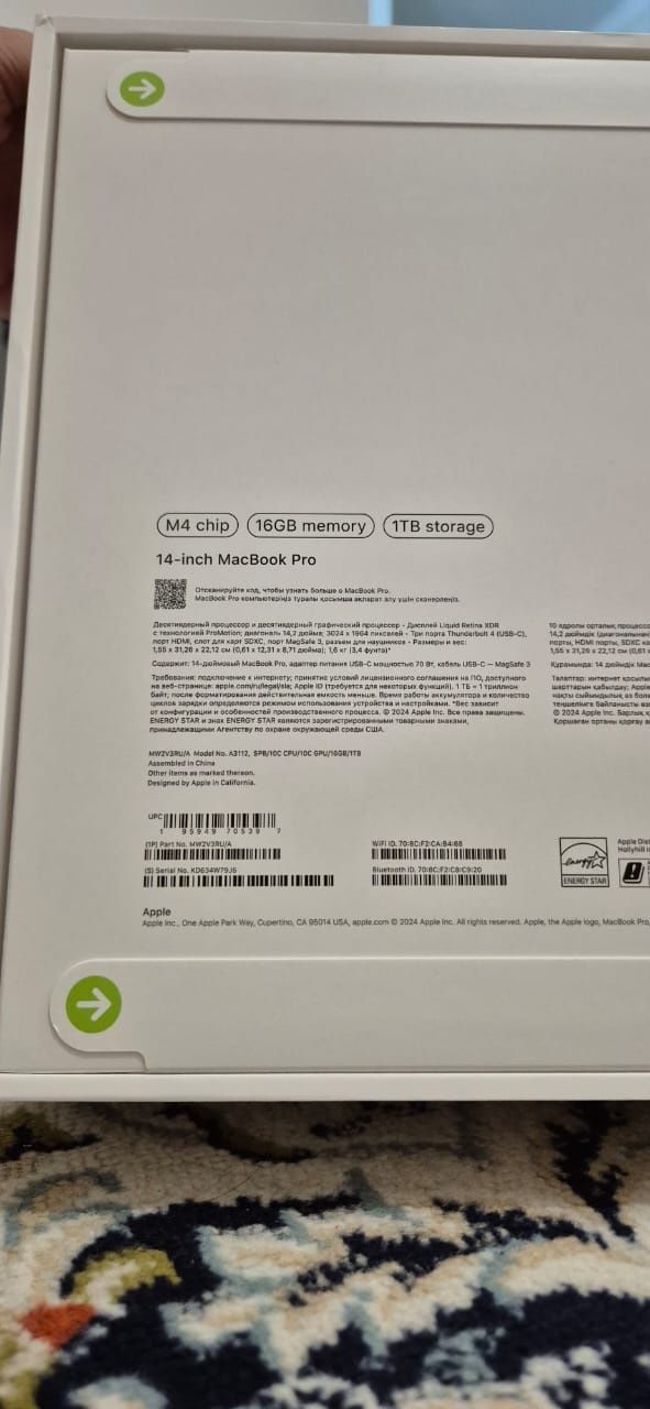 Apple MacBook pro 14 2024 m4