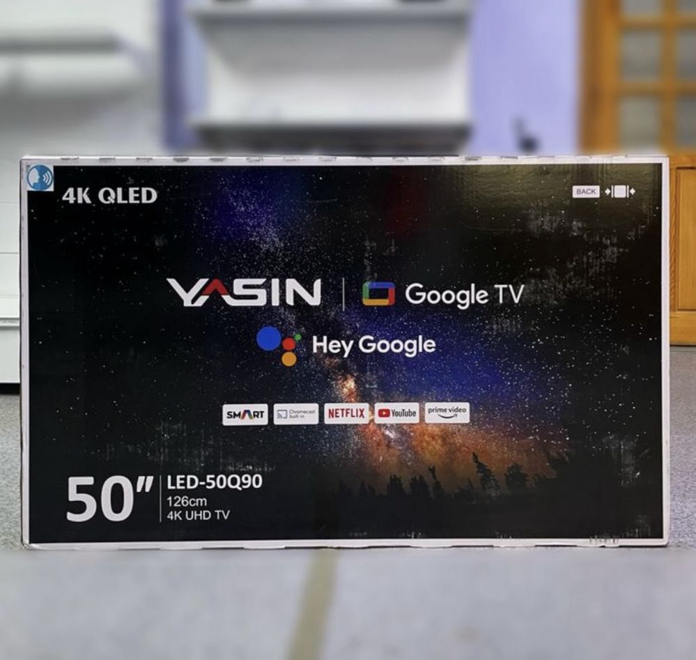 Прямая ПОСТАВКА ОТ ЗАВОДА  Продам смарт тв Yasin LG 4K. 127см НОВЫЙ