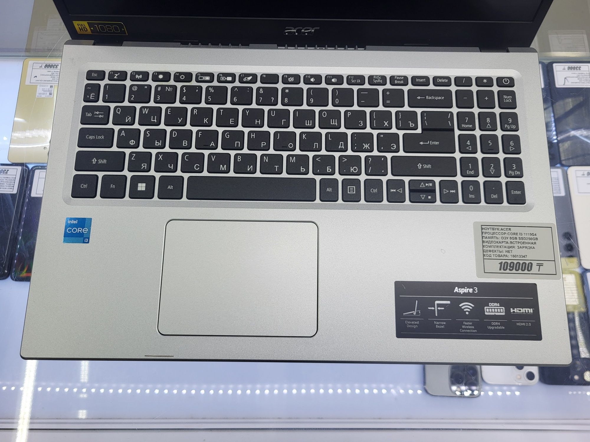 Ноутбук Acer core i3 1115g4 озу 8гб ssd256gb рассрочка Реал ломбард