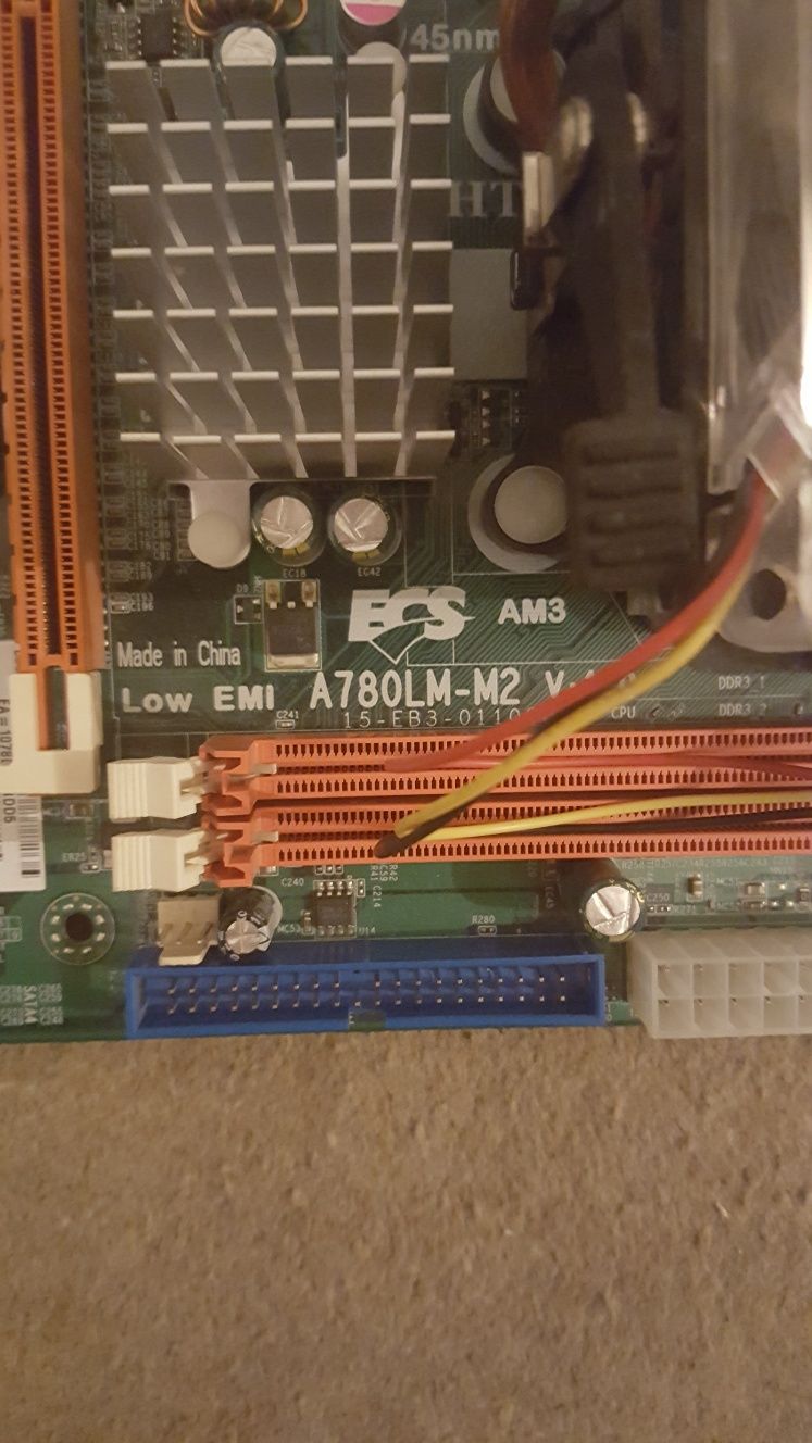 Материнская плата ECS A780LM-M2 с процессором Athlon II X455