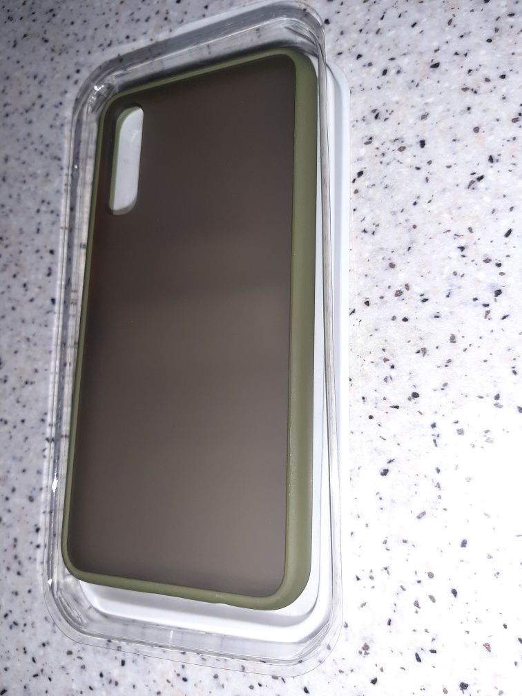 Силиконовый новый качественный чехол на Samsung A50. Оливковый цвет.