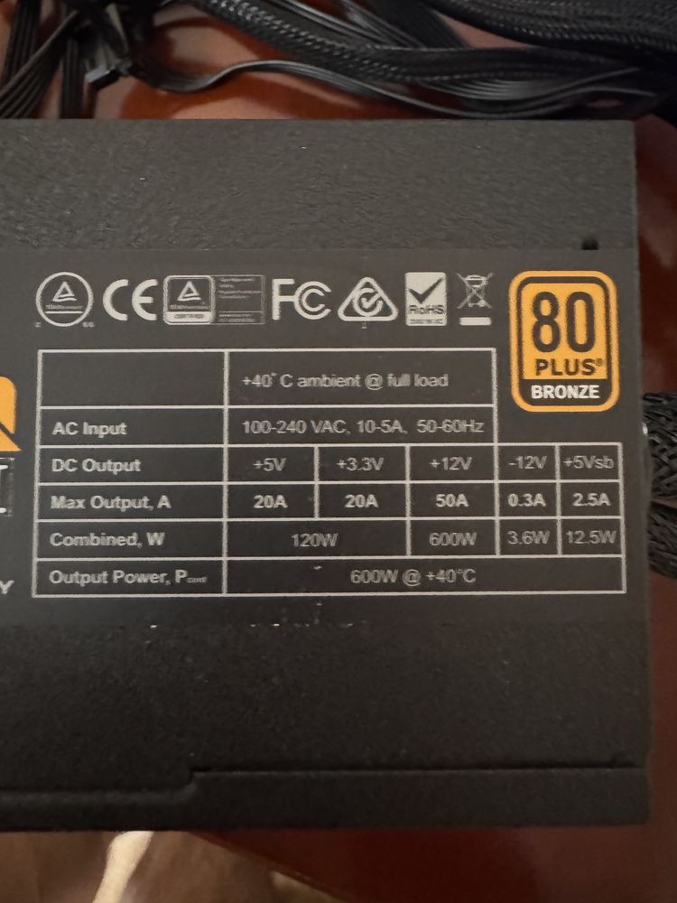 Блок питания EVGA BQ600w