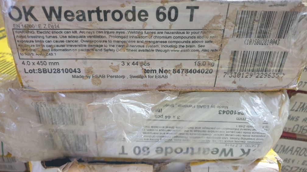 Электроды(наплавка) ESAB OK Weartrode 60T 4,0мм цена за кг