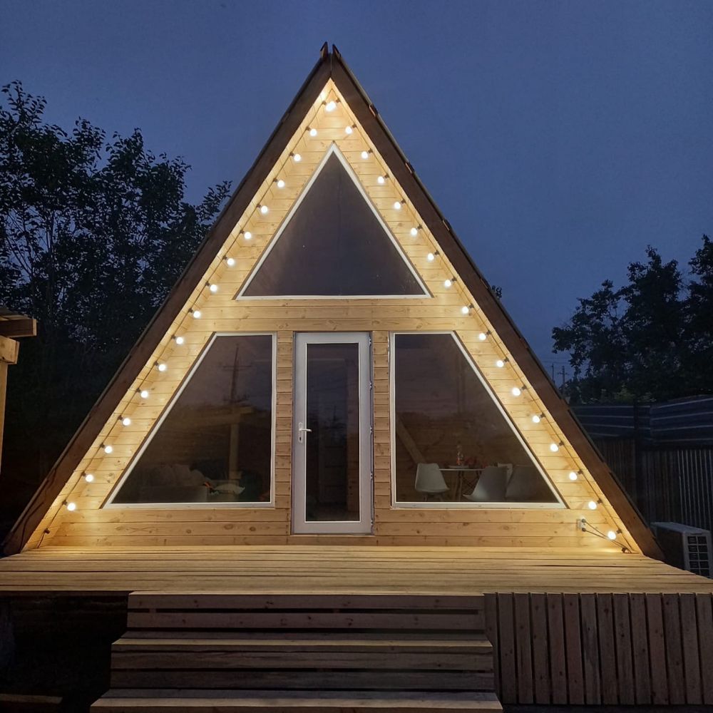 Сдается уютный A-frame домик по суточно рядом жемчужиной