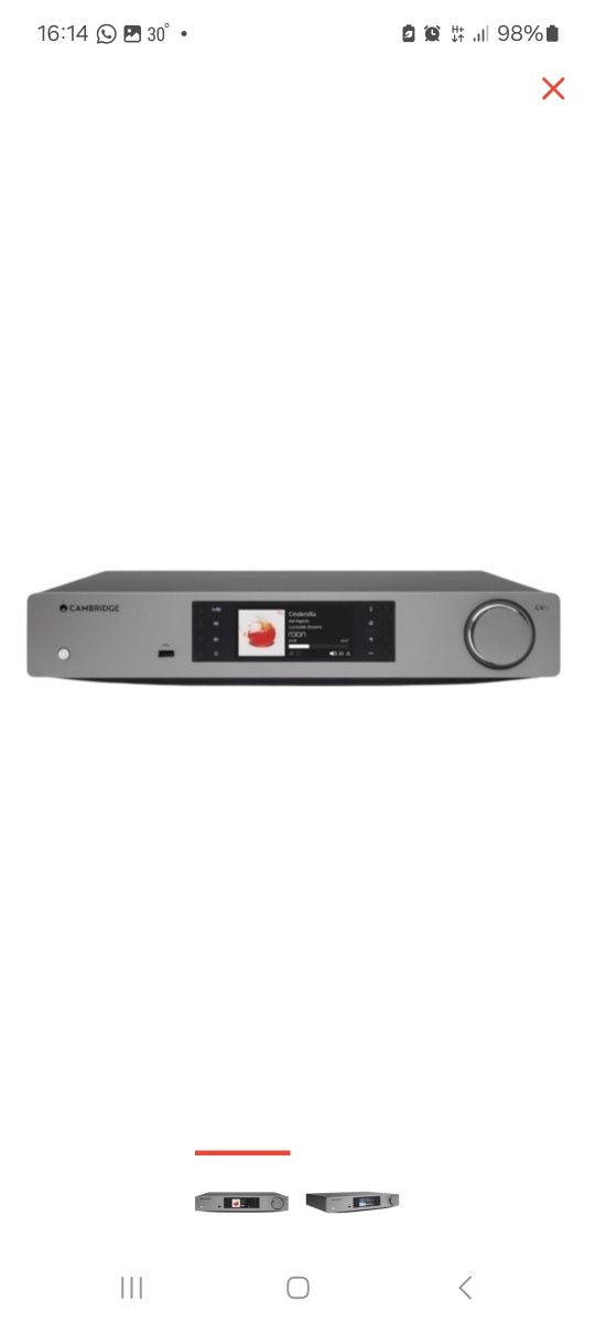 Сетевой проигрыватель Cambridge Audio CXN v2 серебристый, темно-серый