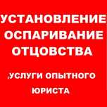Опытный юрист. Установление/отказ отцовства, алименты, расторжен брака
