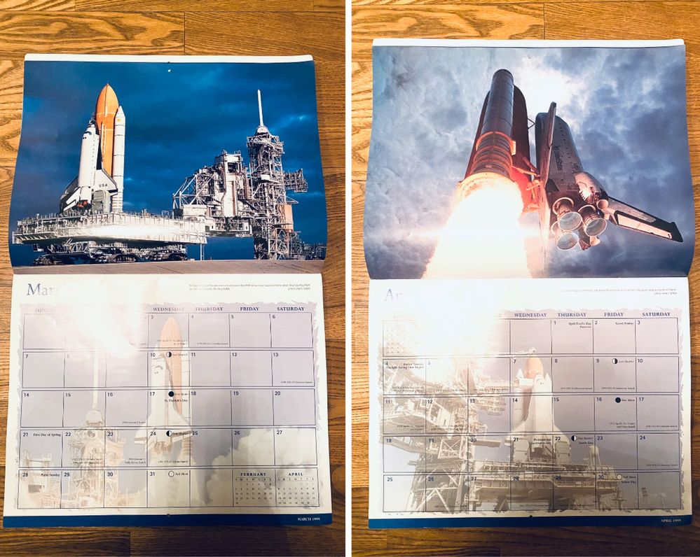 Календарь Nasa 1999 год