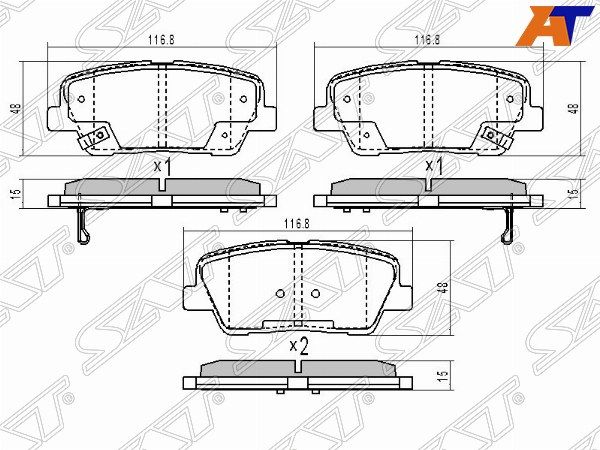 Колодки тормозные Hyundai Santa fe