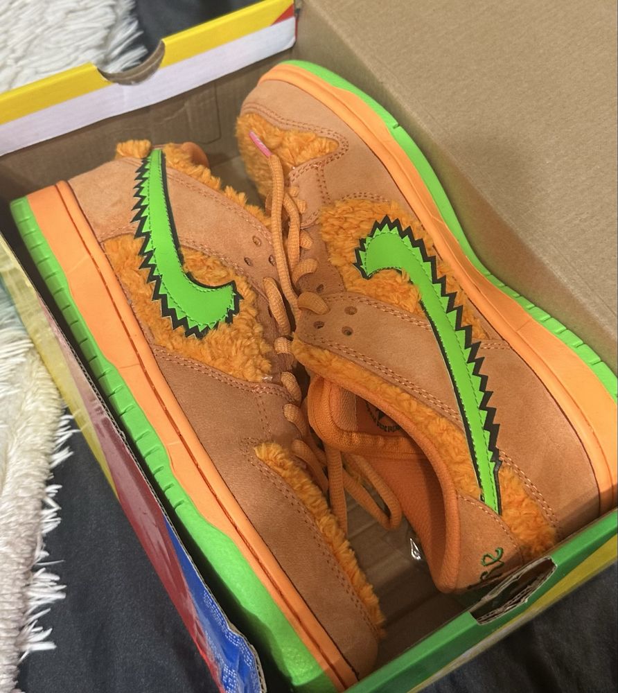 Новые кроссовки найк  SB Dunk Grateful Orange Bear