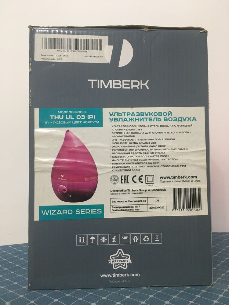Увлажнитель воздуха «TIMBERK» ультразвуковой