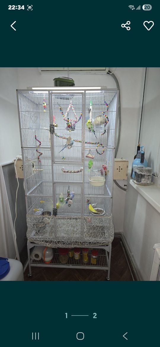 Продам клетку вольер для попугаев, грызунов и.т.д. новая, Triol 5005