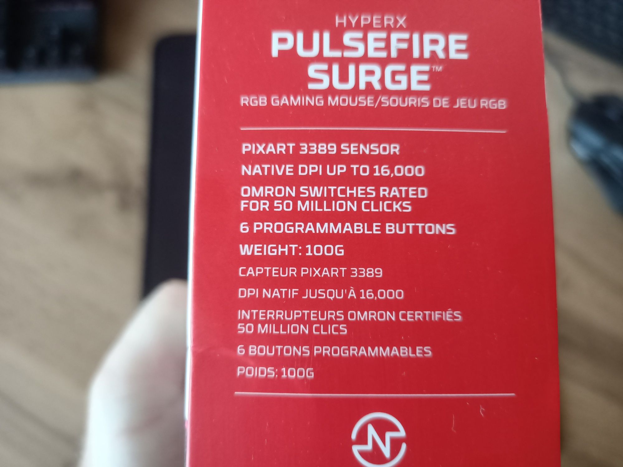Мышь HyperX pulsefire surge