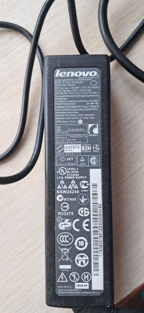 Зарядка зарядное устройство для ноутбука lenovo
