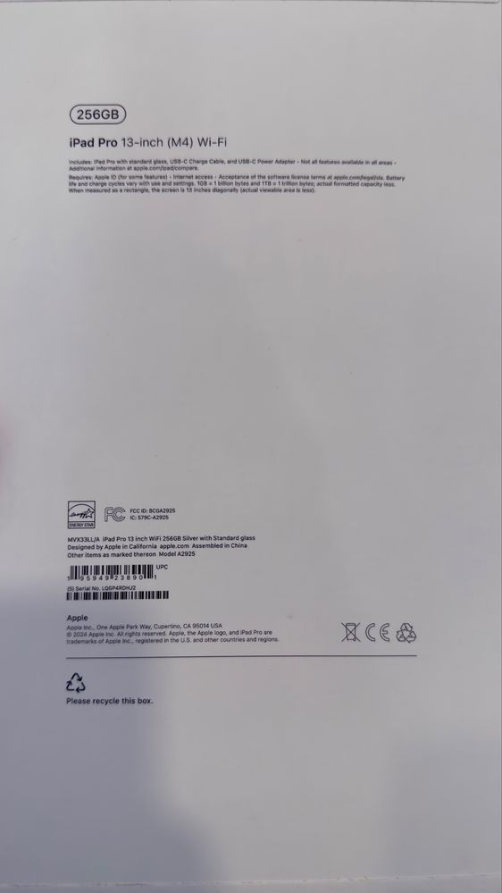 iPad Pro 13 M4 256GB Silver