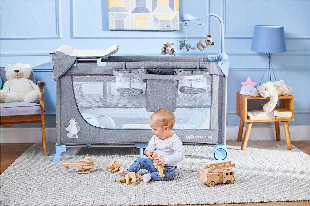 Манеж Kinderkraft – JOY с аксессуарами Blue