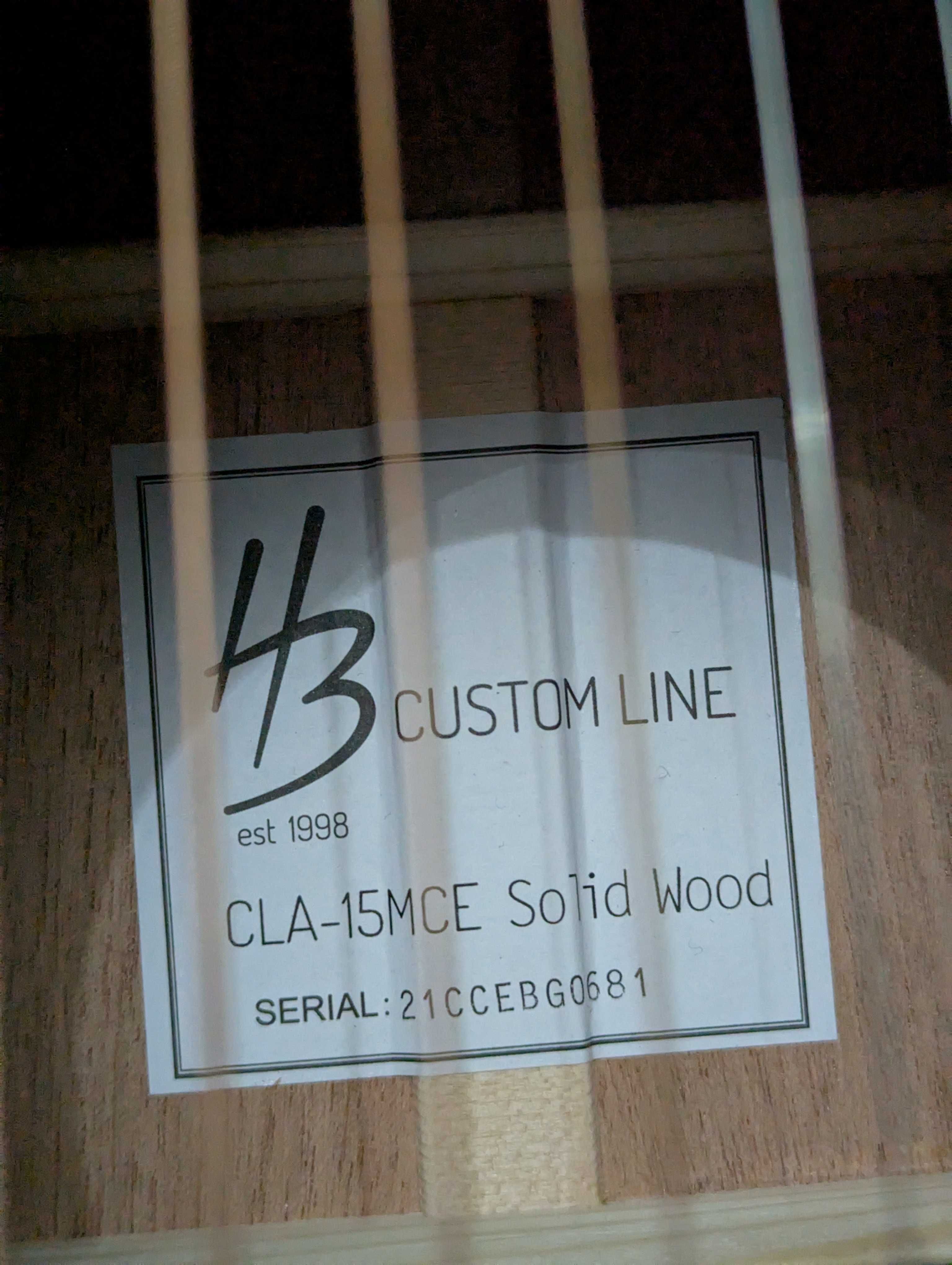 Гитара полностью массив акустическая Harley Benton CLA-15MCE SolidWood
