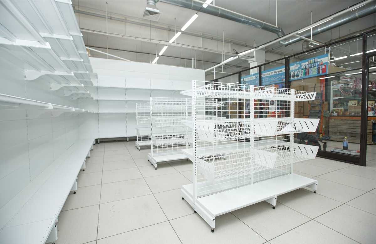 Стеллаж металлический сборный, полка стеллаж, полка металлическая alts