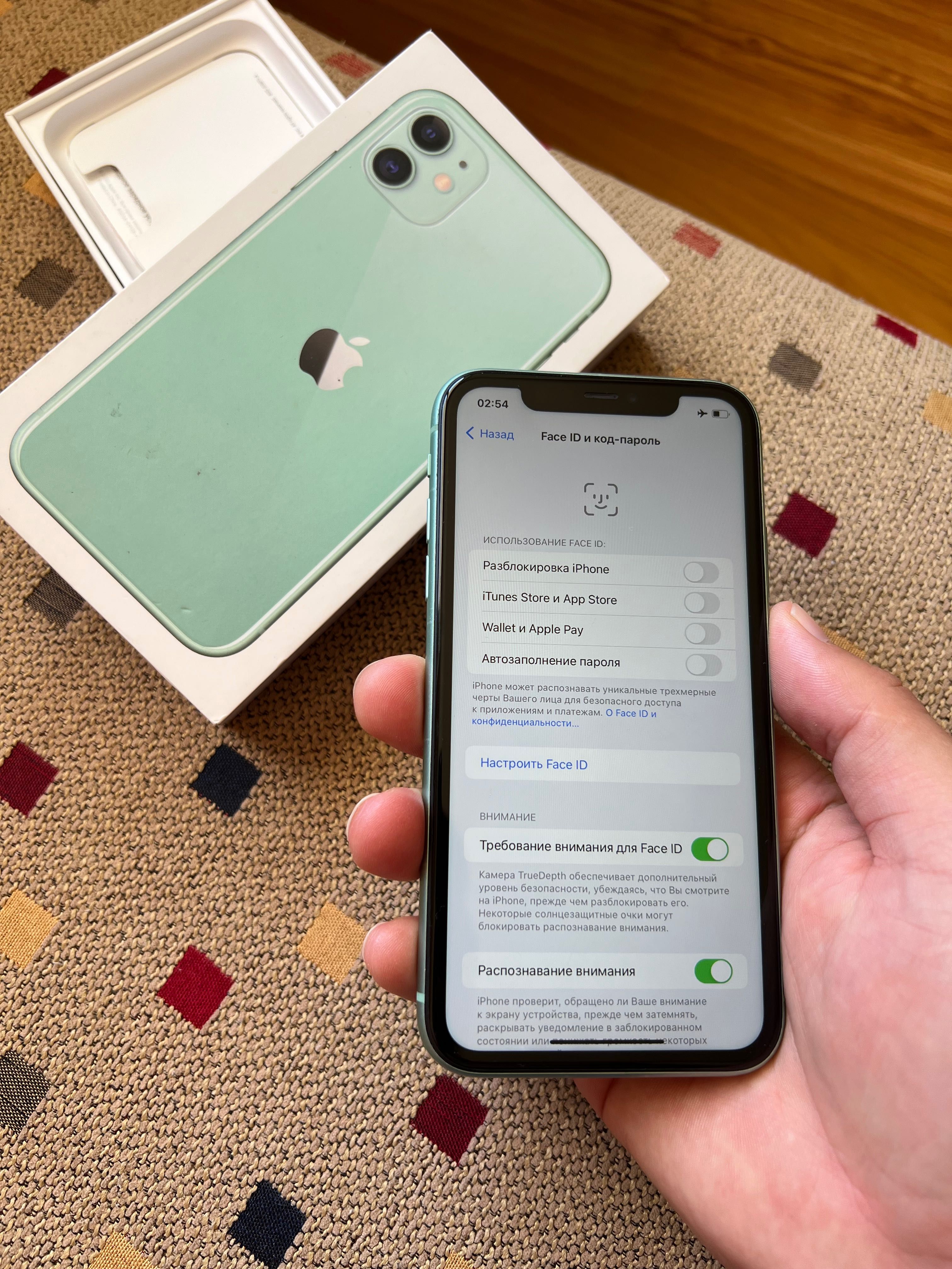 iPhone 11 0-0-12 kaspi ремон болмаган бяры оригнал каробка бар
