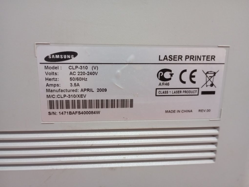 Продам принтер Самсунг clp-310 без катриджей
