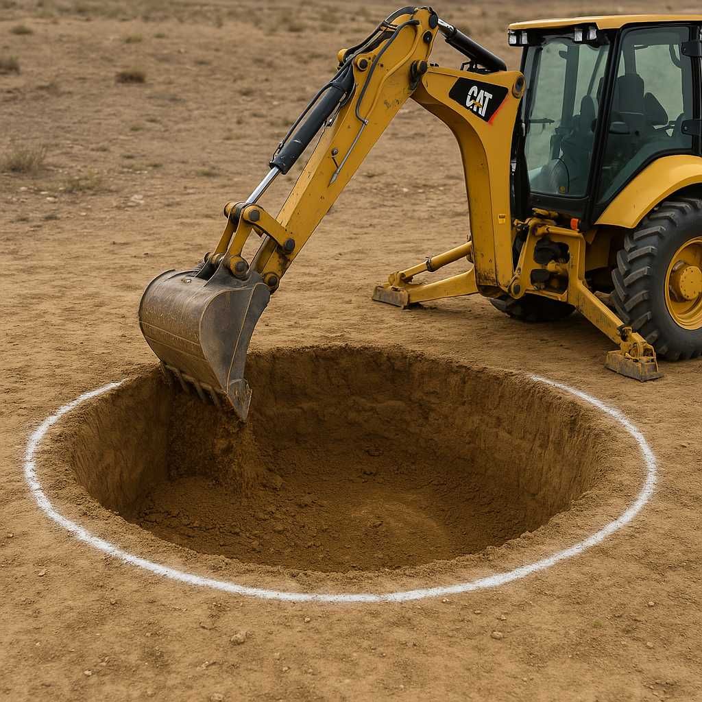 Планировка участка | CAT 428F2 трактор с водителем | Тараз