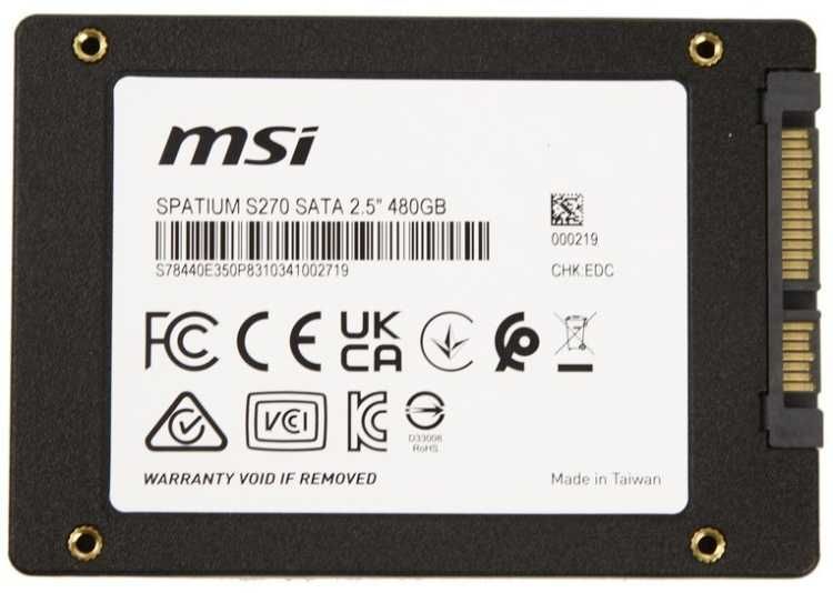 SSD MSI spatium S270 480 Гб
