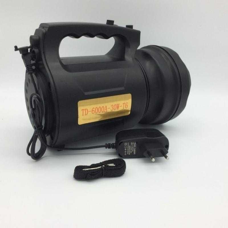 Мощный аккумуляторный светодиодный фонарь прожектор Bb-6000A-30W-T6