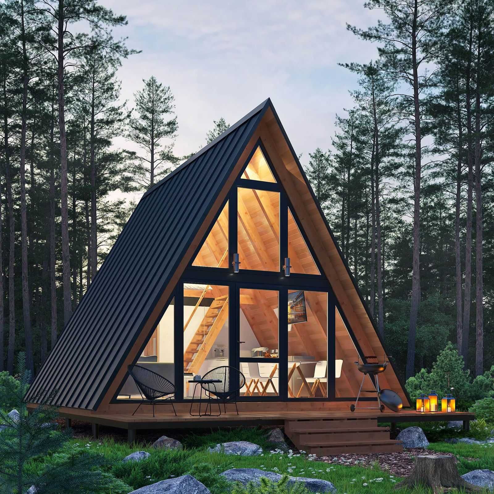 Строительство A-frame домов под ключ – Ваш идеальный дом для бизнеса!