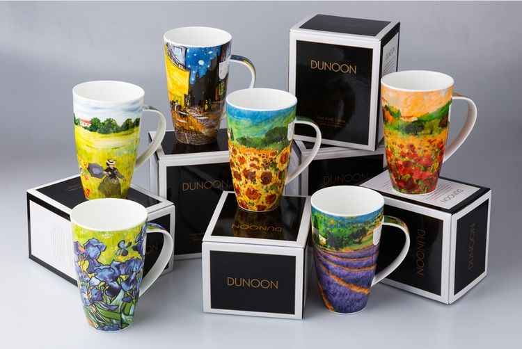 500 мл. DUNOON. Кружка. Звездное небо. Ван Гог. 1 шт