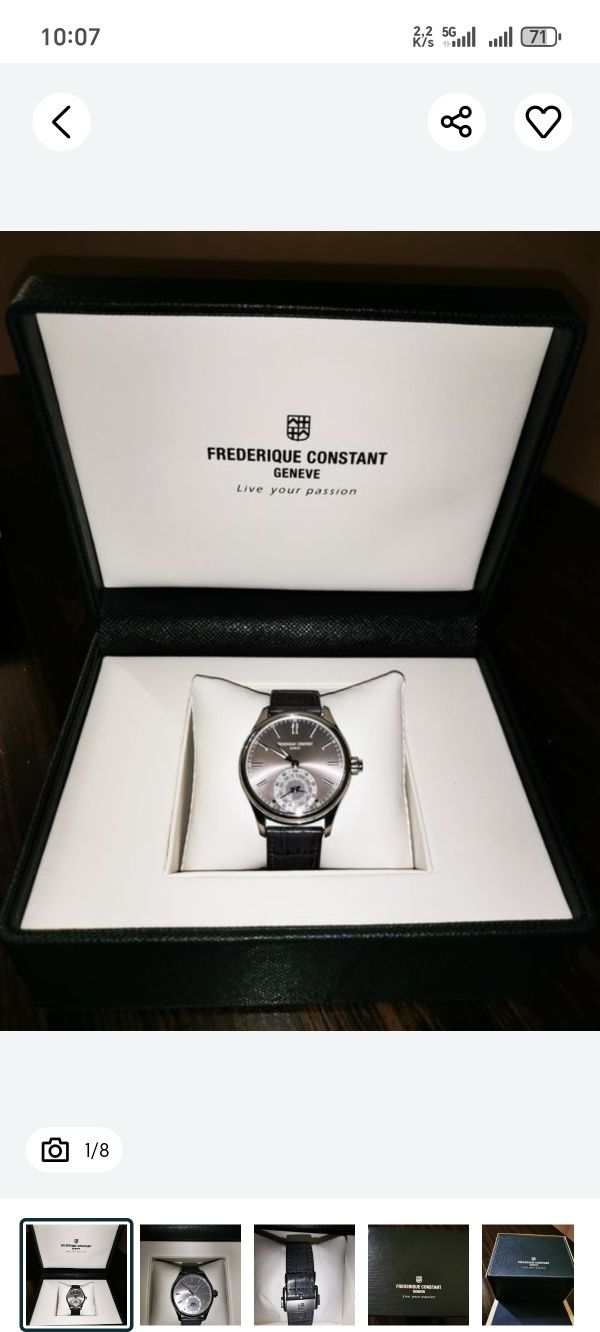 Продаю швейцарские смарт-часы FREDERIQUE CONSTANT GENEVE.