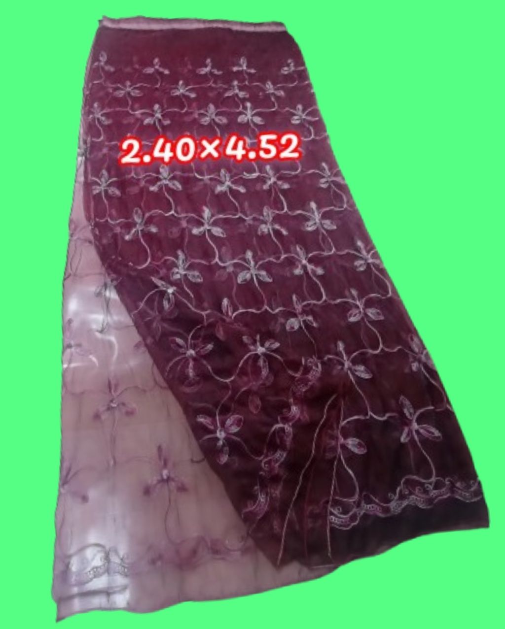 Тюль бордовый 240*452