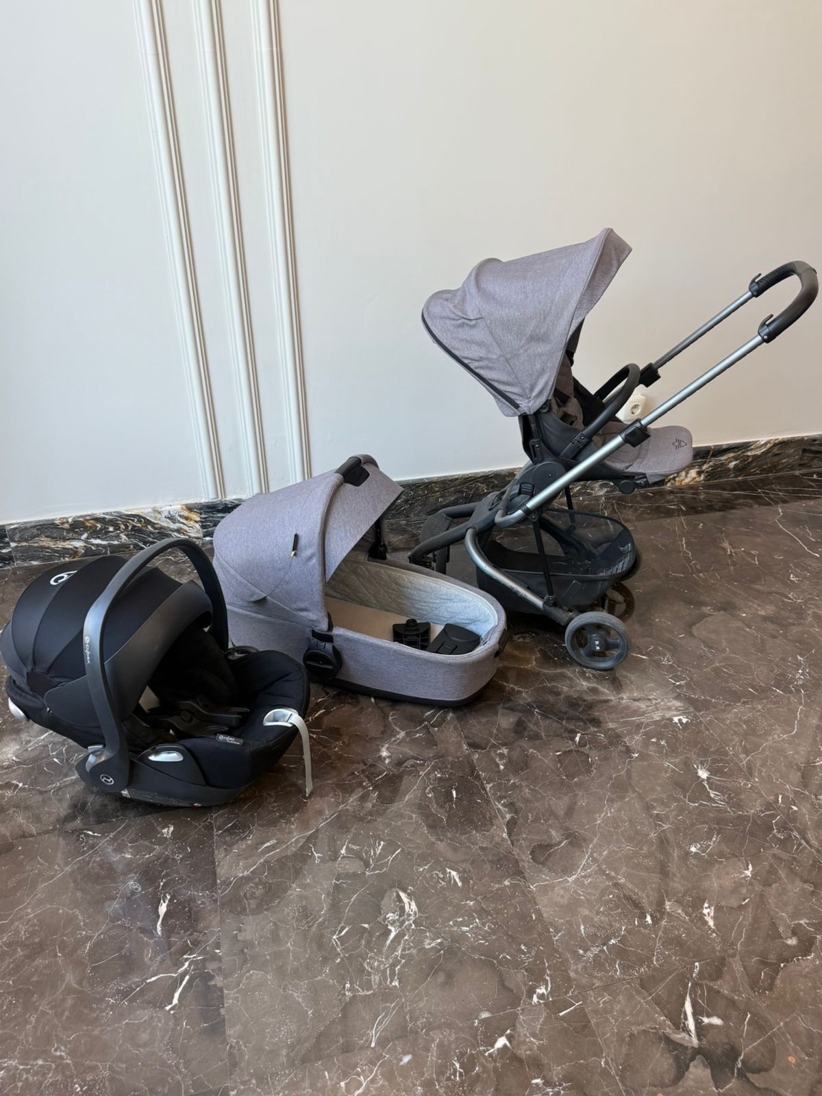 Коляска 3 в 1 mini cuper, автолюлька cybex