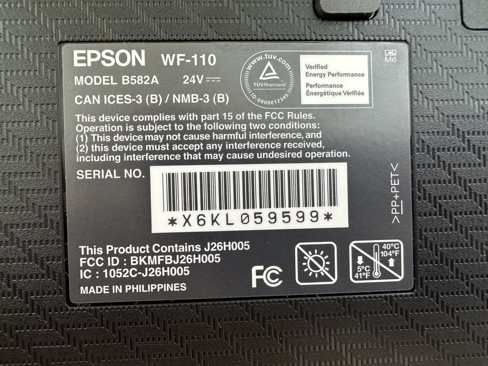 Принтер цветной Epson WF-110 портативный