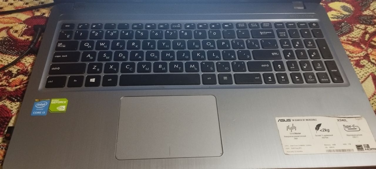 Ноутбук Asus X540L
Состояние хорошее

Характеристики:
• Процессор: Int