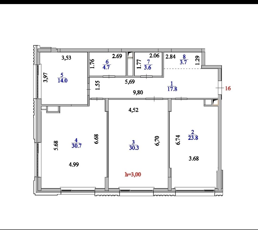 Продается 3х комнатная квартира в ЖК Garden View 125м²