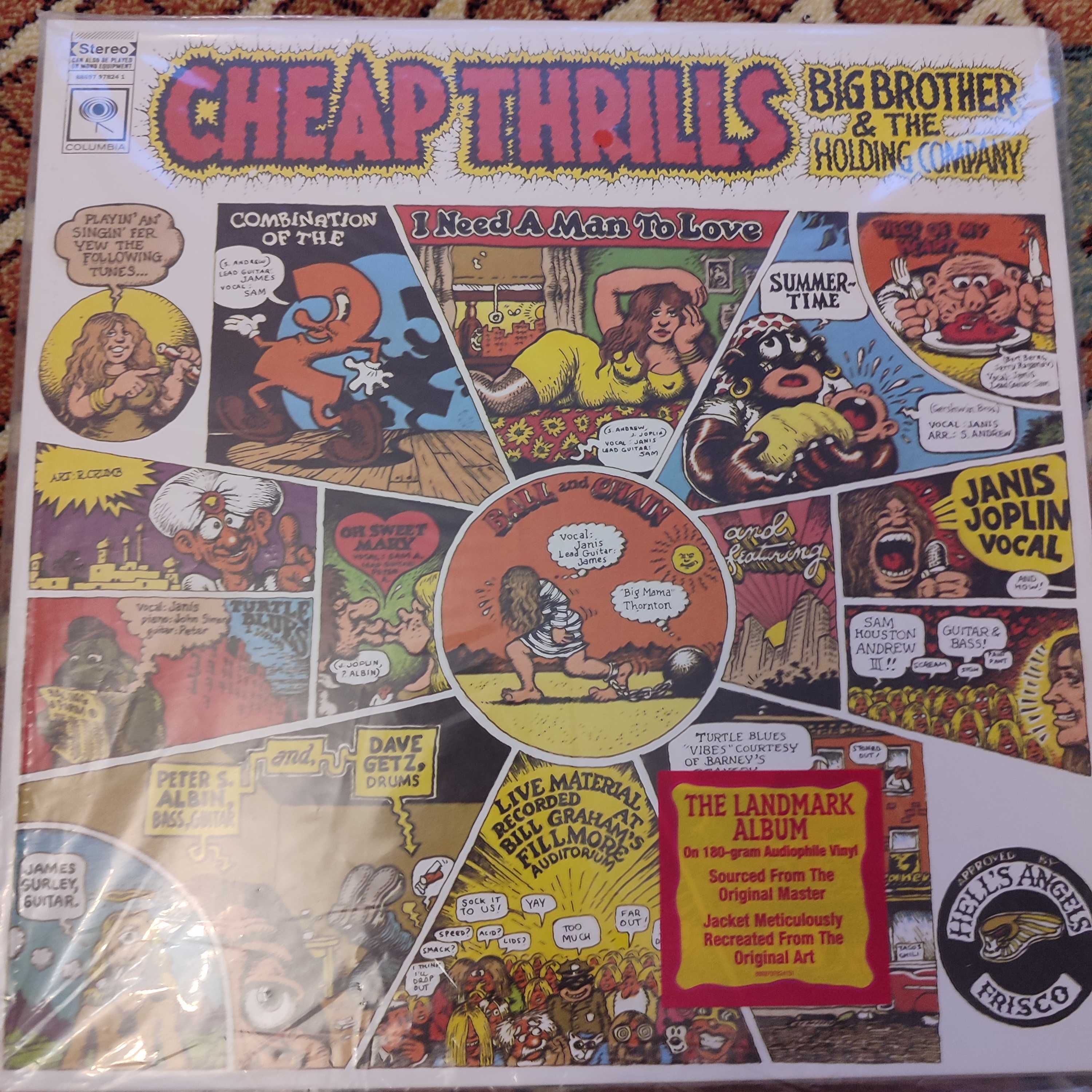 виниловая пластинка Cheap Thrills c участием  Дженис Джоплин.