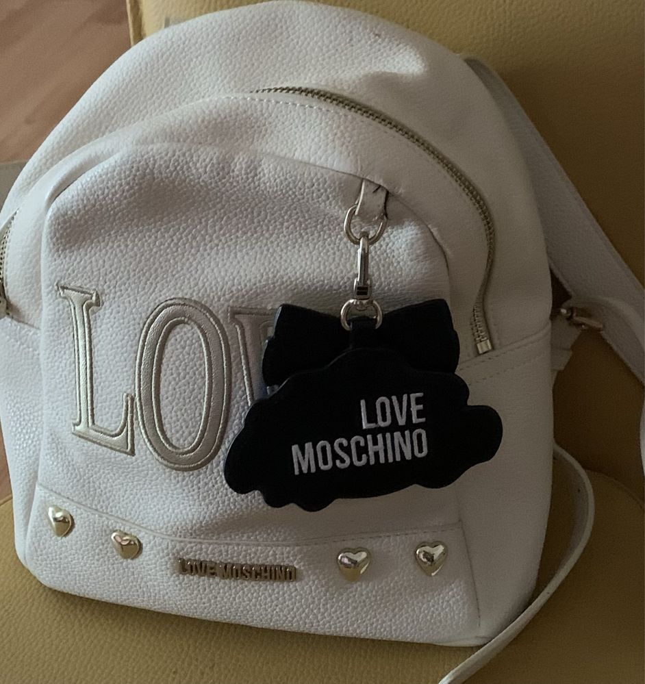 Мини рюкзак Love Moschino,оригинал,беж,23/23