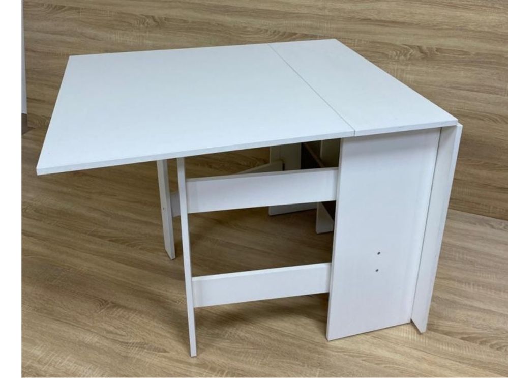 Стол-книжка 170х80x70 см, ДСП, белый стул Алматы