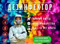 Дезинфекция/ Уничтожение клопов/тараканов/клещей/грызунов Дизенфекция